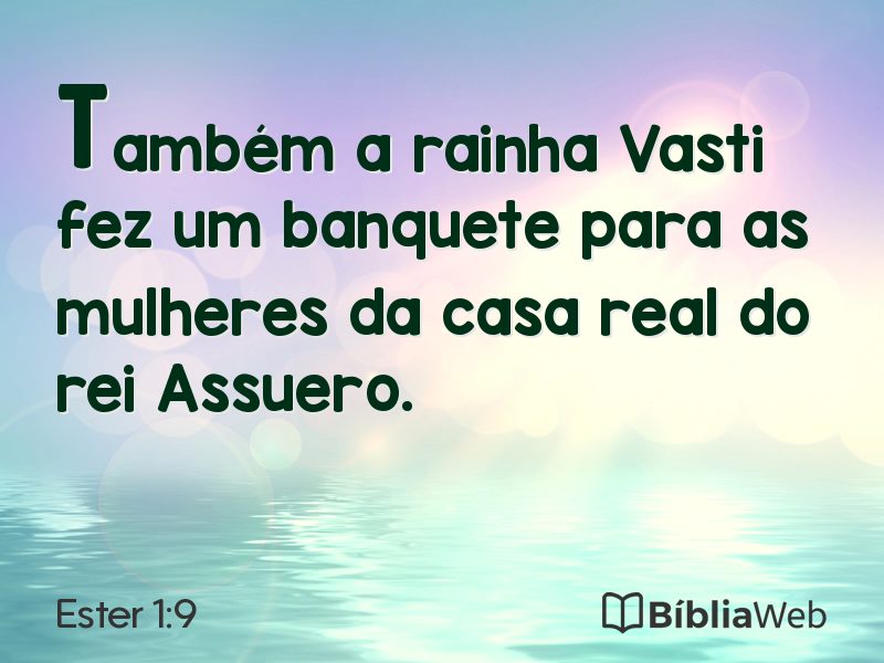 Ester 1:9 em imagem para compartilhar