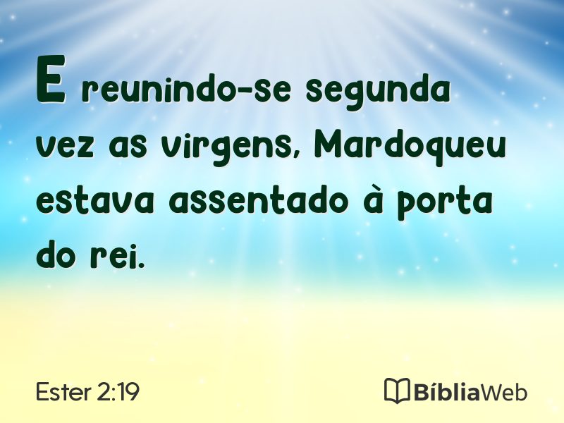 Ester 2:19 em imagem para compartilhar