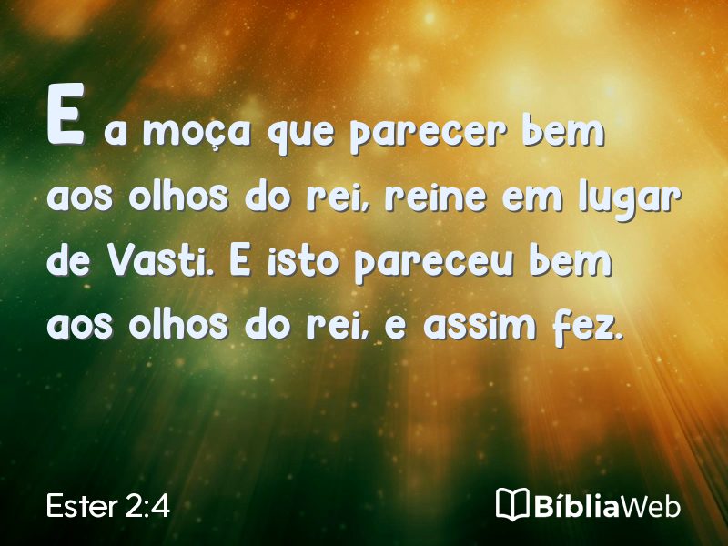Ester 2:4 em imagem para compartilhar