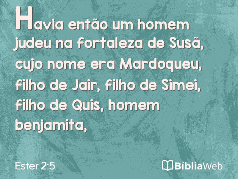Ester 2:5 em imagem para compartilhar