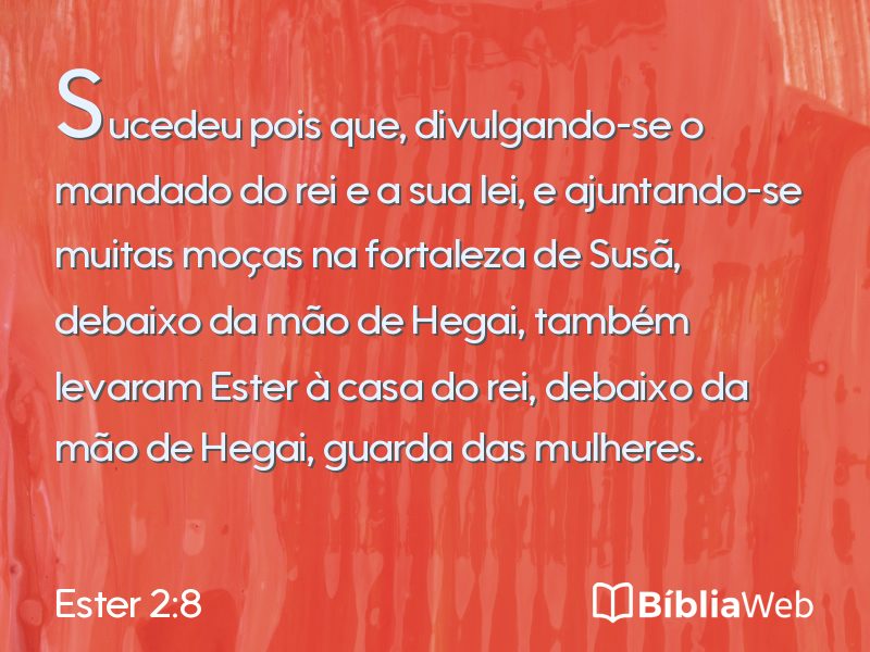 Ester 2:8 em imagem para compartilhar