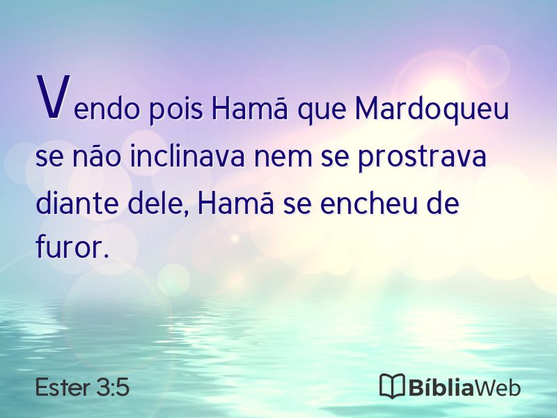 Ester 3:5 em imagem para compartilhar