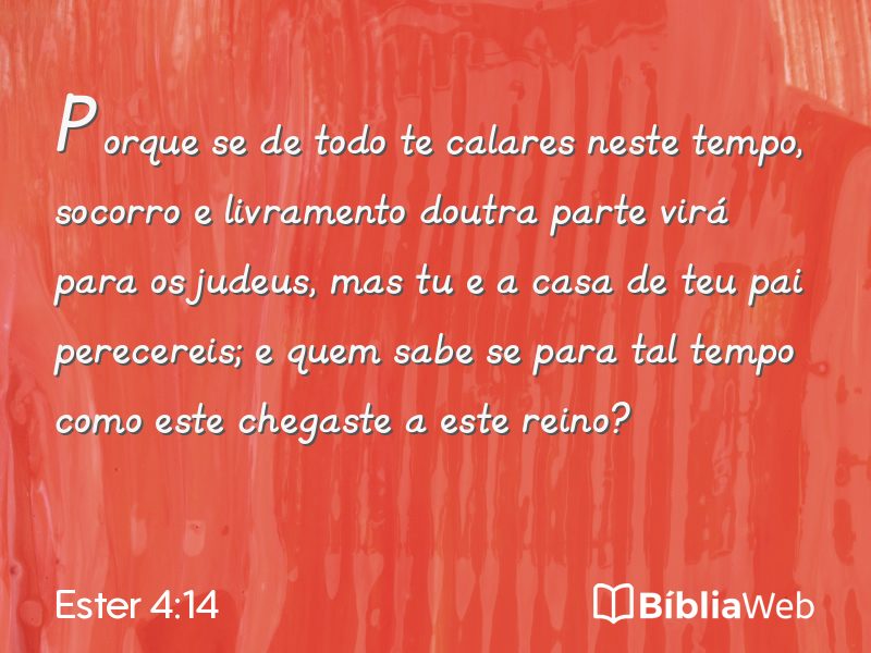 Ester 4:14 em imagem para compartilhar
