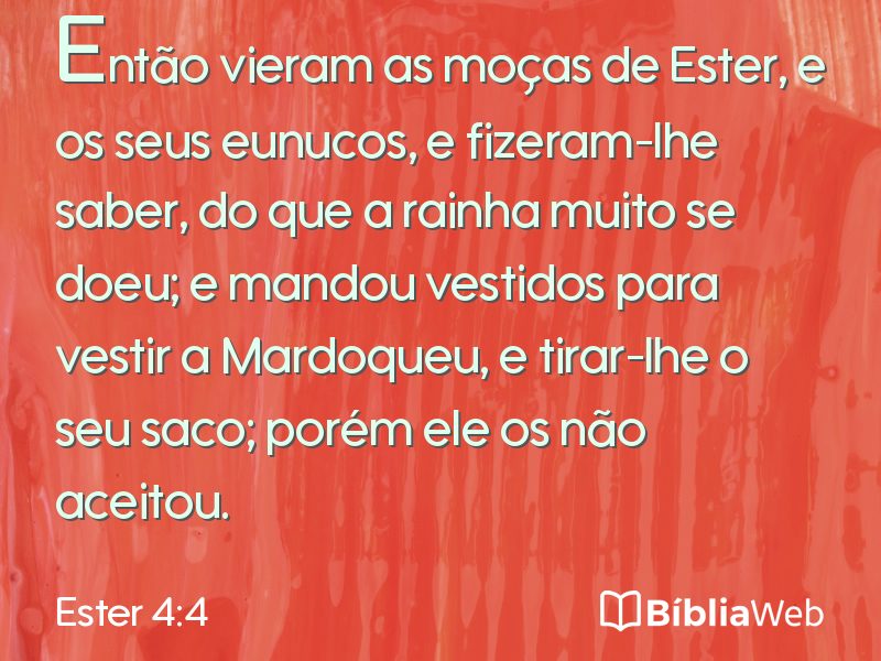 Ester 4:4 em imagem para compartilhar