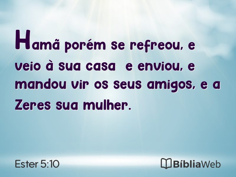 Ester 5:10 em imagem para compartilhar