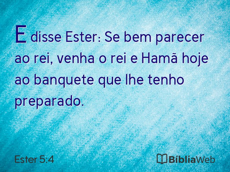 Ester 5:4 em imagem para compartilhar
