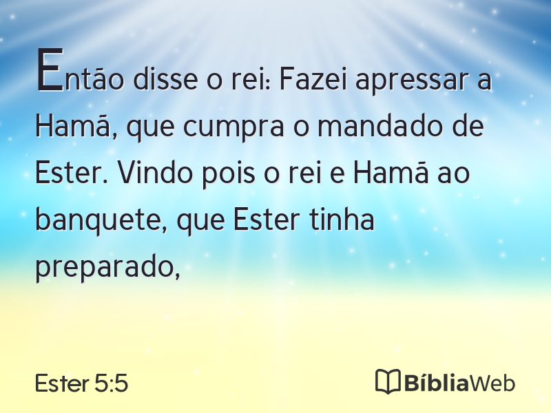 Ester 5:5 em imagem para compartilhar