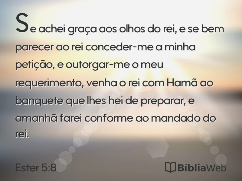 Ester 5:8 em imagem para compartilhar