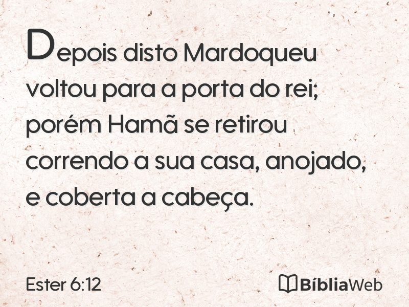 Ester 6:12 em imagem para compartilhar
