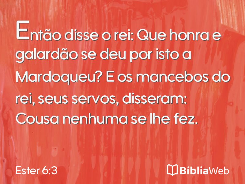 Ester 6:3 em imagem para compartilhar