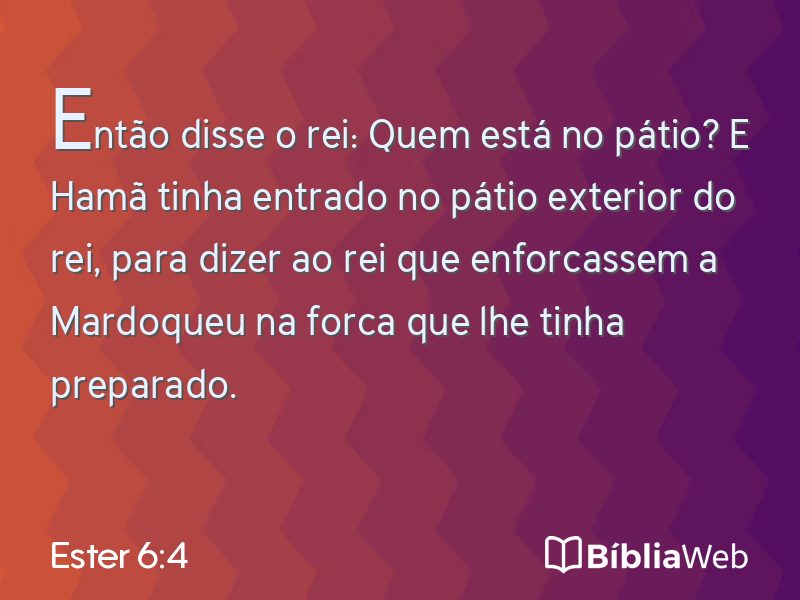 Ester 6:4 em imagem para compartilhar