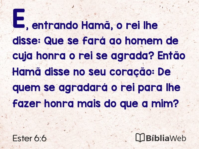 Ester 6:6 em imagem para compartilhar
