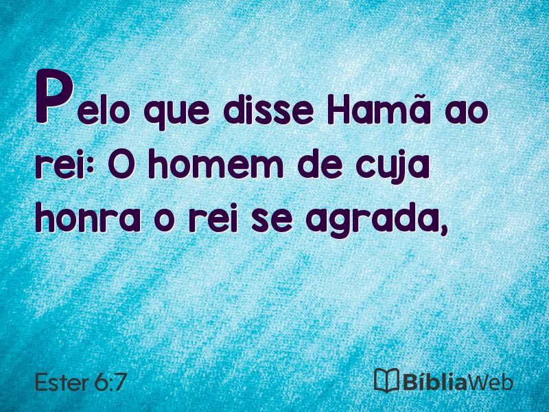 Ester 6:7 em imagem para compartilhar