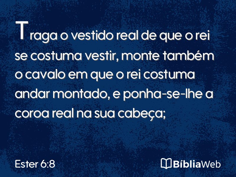 Ester 6:8 em imagem para compartilhar