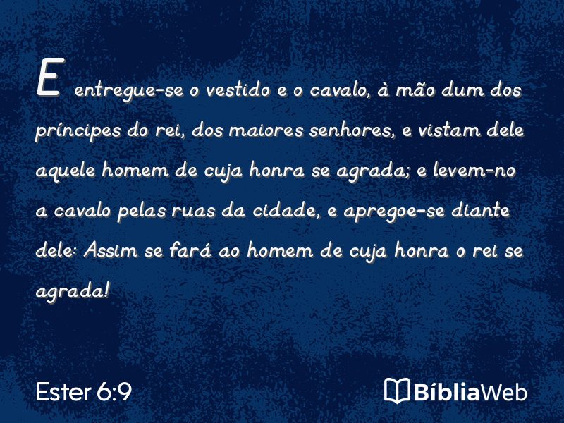 Ester 6:9 em imagem para compartilhar