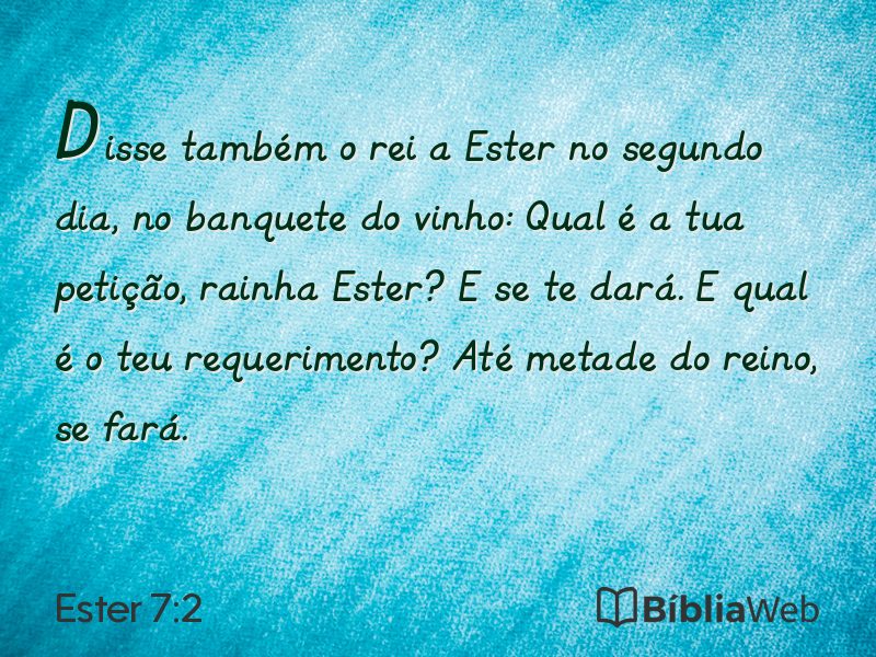 Ester 7:2 em imagem para compartilhar