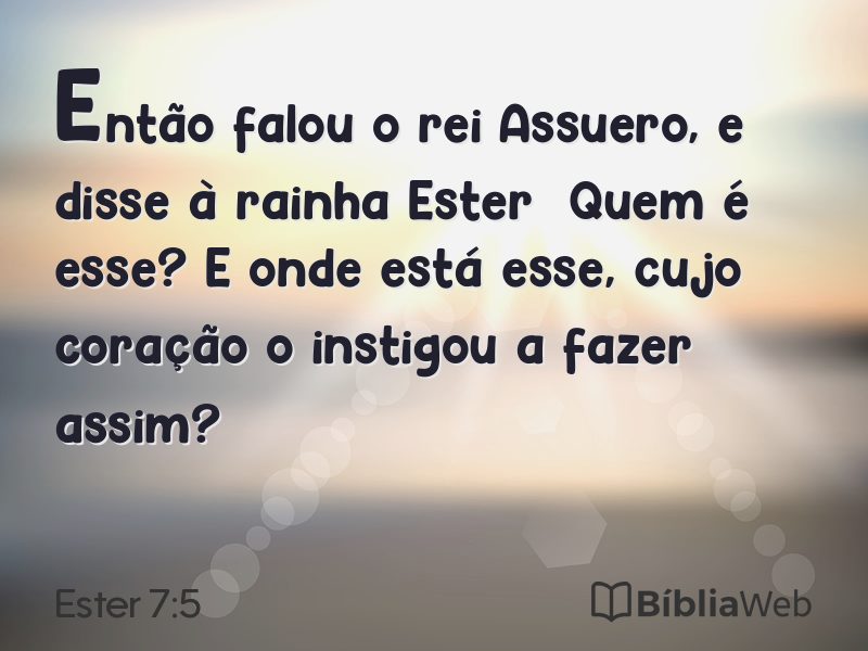 Ester 7:5 em imagem para compartilhar