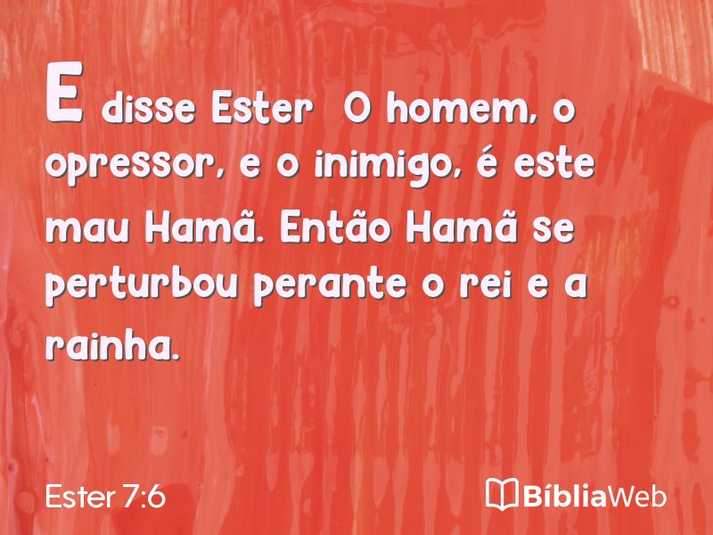 Ester 7:6 em imagem para compartilhar