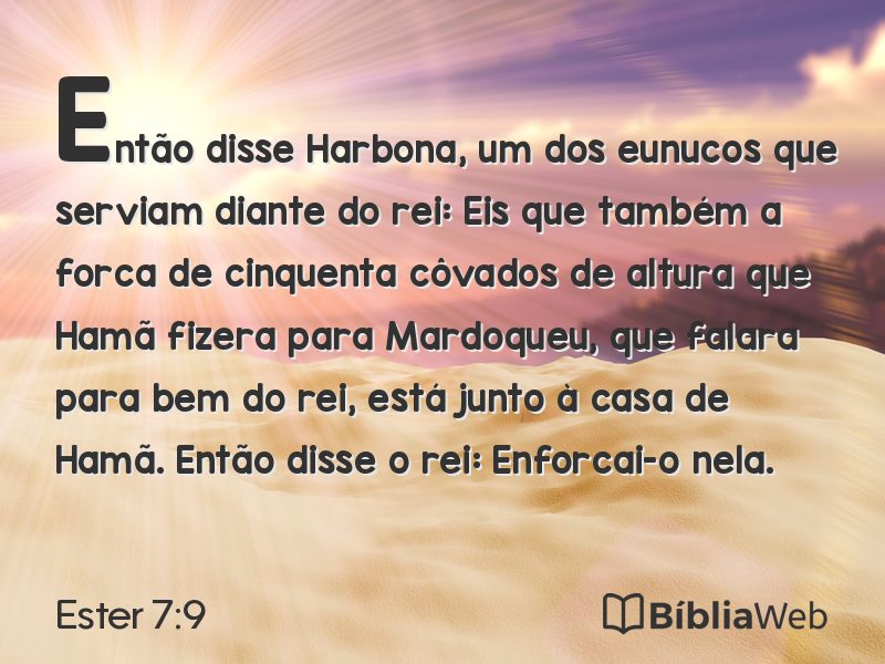 Ester 7:9 em imagem para compartilhar