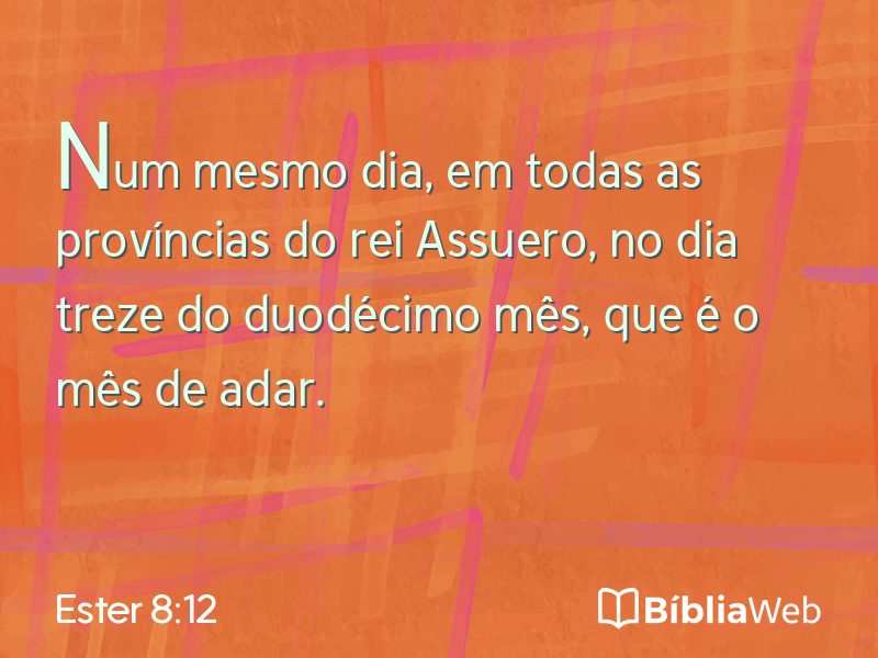 Ester 8:12 em imagem para compartilhar