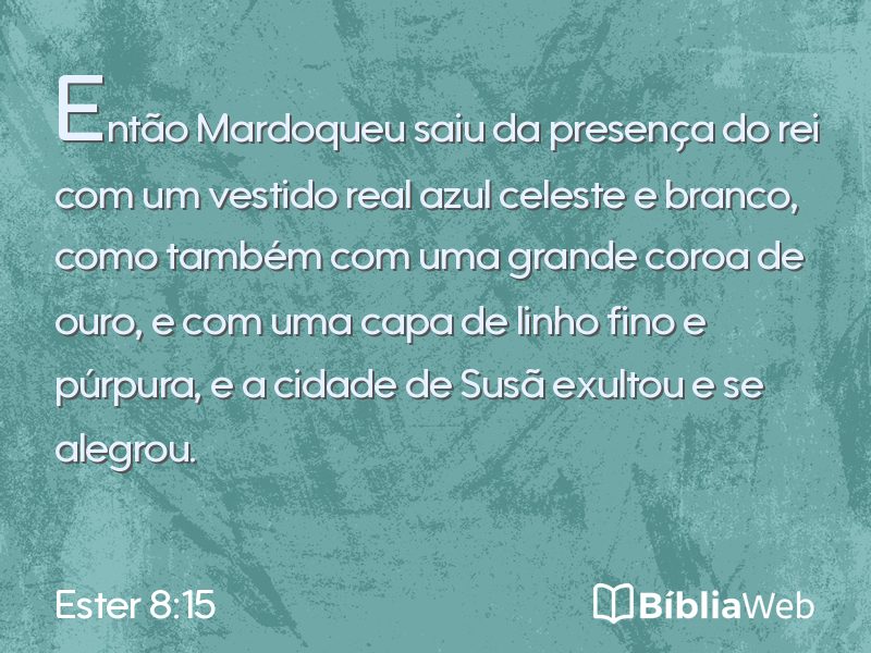 Ester 8:15 em imagem para compartilhar