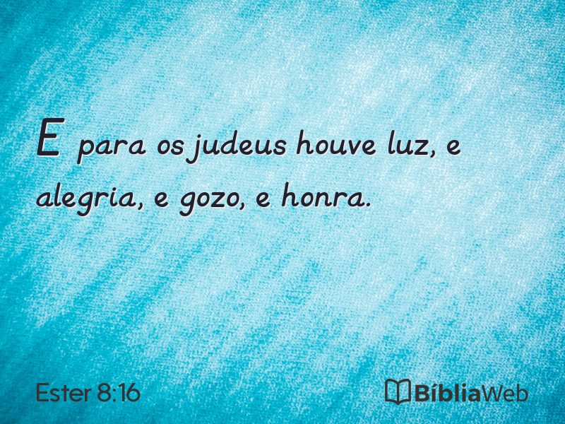 Ester 8:16 em imagem para compartilhar