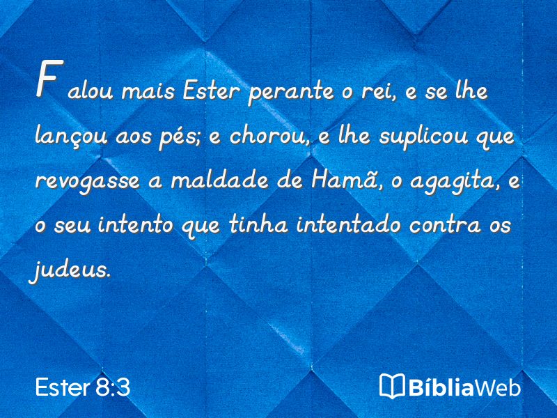 Ester 8:3 em imagem para compartilhar