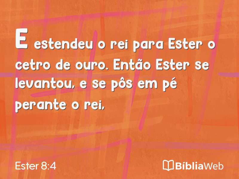 Ester 8:4 em imagem para compartilhar