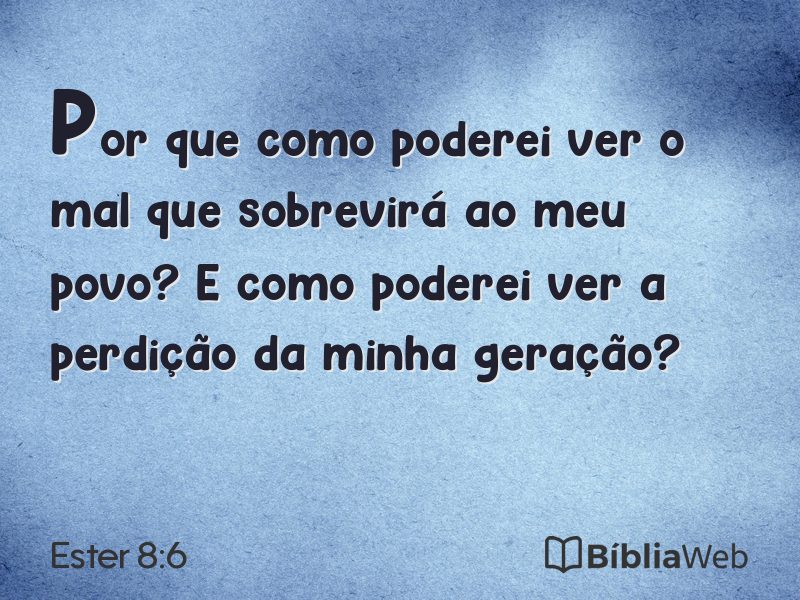 Ester 8:6 em imagem para compartilhar