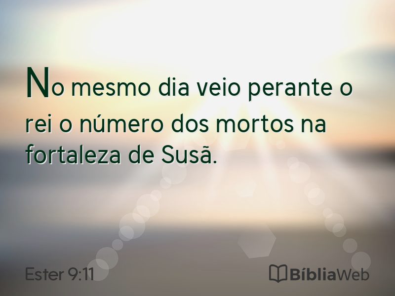 Ester 9:11 em imagem para compartilhar