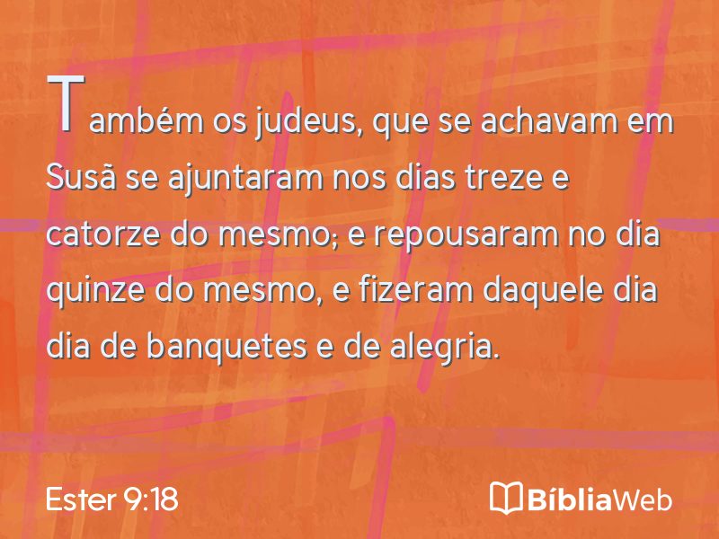 Ester 9:18 em imagem para compartilhar