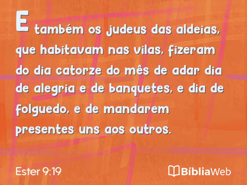 Ester 9:19 em imagem para compartilhar