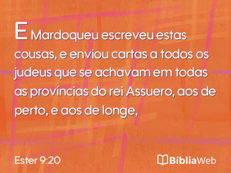 Ester 9:20 em imagem para compartilhar