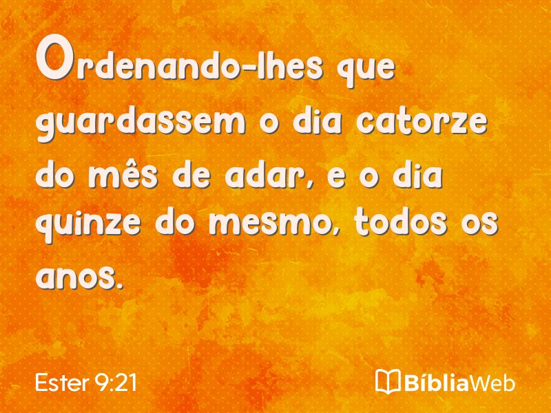 Ester 9:21 em imagem para compartilhar