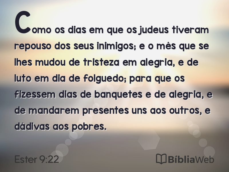 Ester 9:22 em imagem para compartilhar