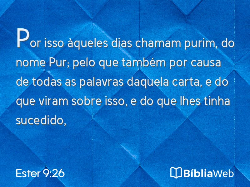 Ester 9:26 em imagem para compartilhar
