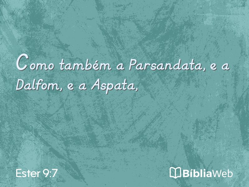 Ester 9:7 em imagem para compartilhar