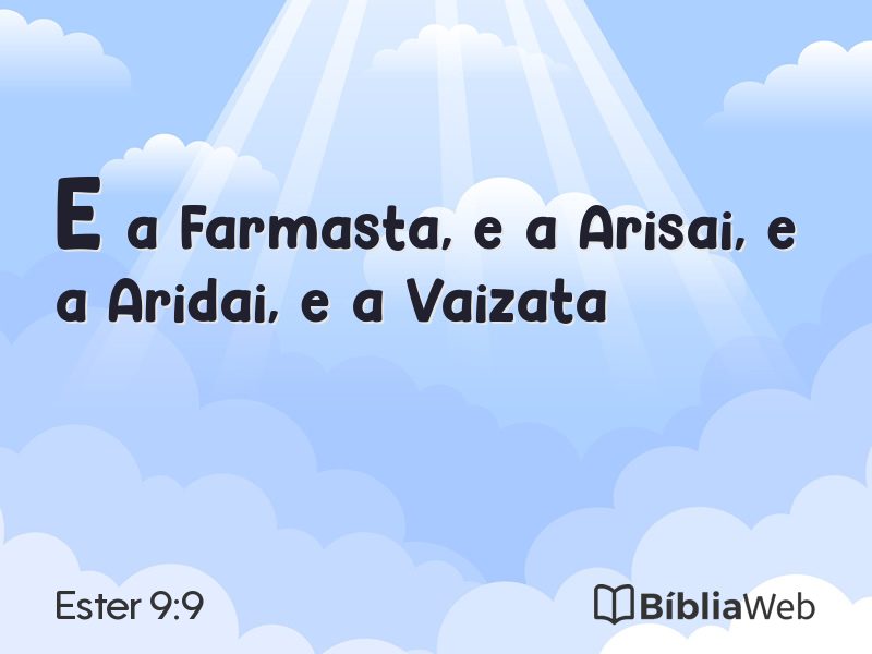 Ester 9:9 em imagem para compartilhar