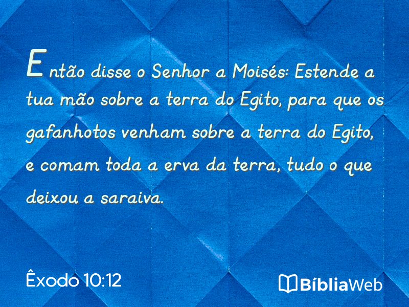 Êxodo 10:12 em imagem para compartilhar