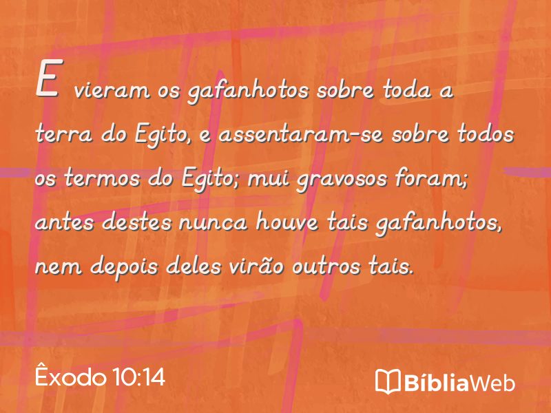 Êxodo 10:14 em imagem para compartilhar