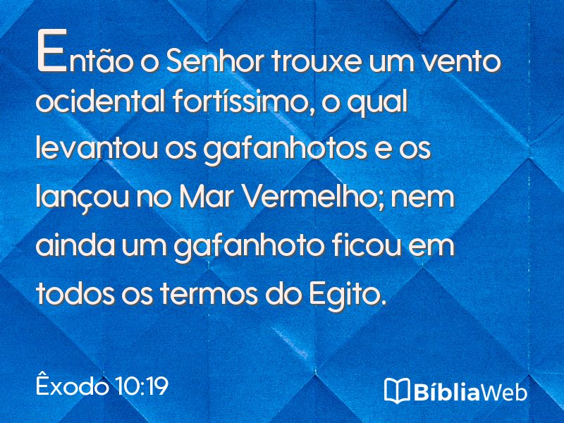 Êxodo 10:19 em imagem para compartilhar
