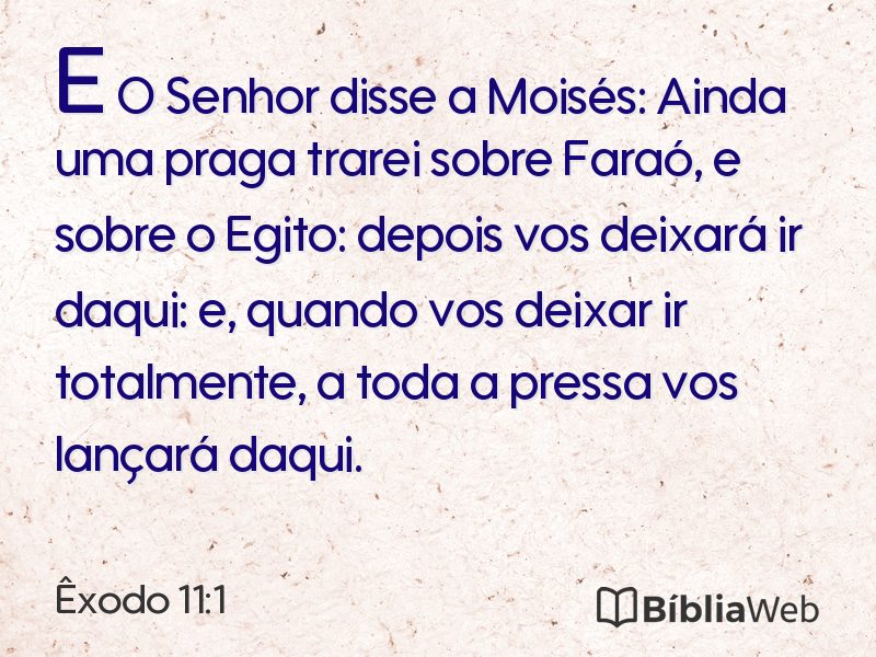 Êxodo 11:1 em imagem para compartilhar