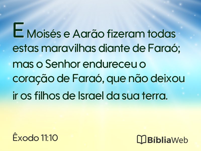 Êxodo 11:10 em imagem para compartilhar