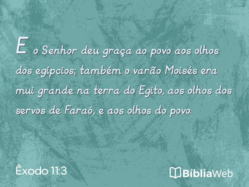 Êxodo 11:3 em imagem para compartilhar