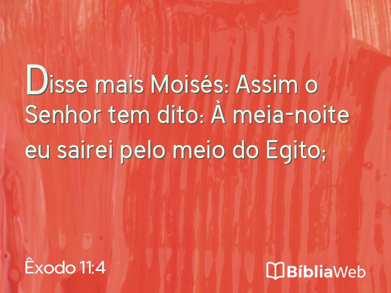 Êxodo 11:4 em imagem para compartilhar