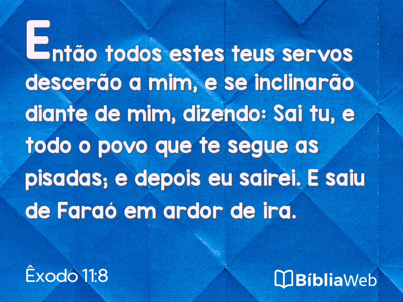 Êxodo 11:8 em imagem para compartilhar
