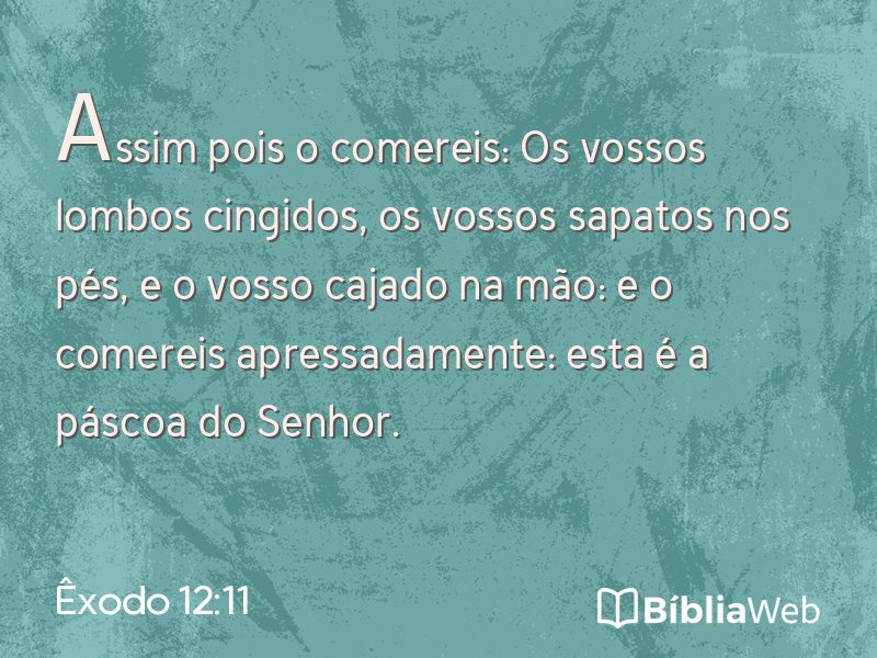 Êxodo 12:11 em imagem para compartilhar