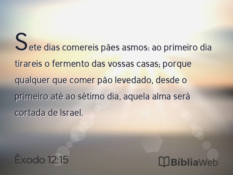 Êxodo 12:15 em imagem para compartilhar