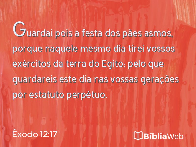 Êxodo 12:17 em imagem para compartilhar