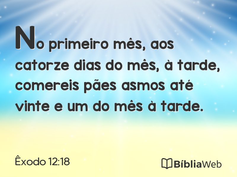 Êxodo 12:18 em imagem para compartilhar